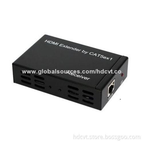 HDMI Extender, Over One Cat6, Bandwidth Up to 225MHz, 5-12V DC Wide Power Supply